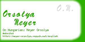 orsolya meyer business card